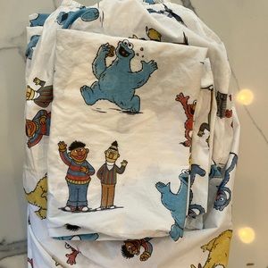 Twin pottery barn Sesame Street sheet set